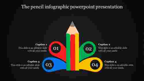 infographic powerpoint presentation-The pencil infographic powerpoint presentation